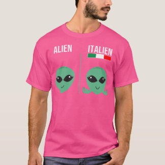 Alien Italien Meme Italien Handgebaar Hoe Italië T-shirt