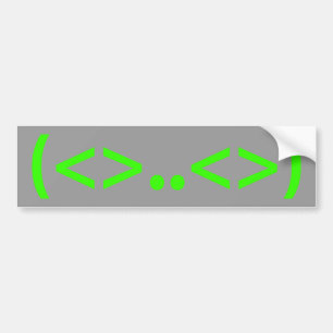 ALIEN Japans Emoticon Bumpersticker