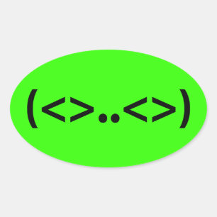 ALIEN Japans Emoticon Ovale Sticker