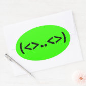 ALIEN Japans Emoticon Ovale Sticker (Envelop)
