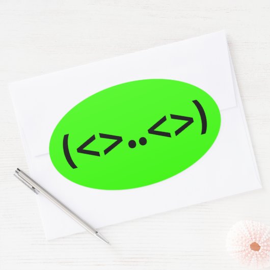 ALIEN Japans Emoticon Ovale Sticker (Envelop)
