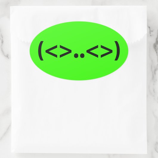 ALIEN Japans Emoticon Ovale Sticker (Tas)