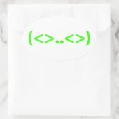 ALIEN Japans Emoticon Ovale Sticker (Tas)