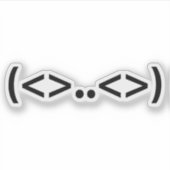 ALIEN Japans Emoticon Sticker (Voorkant)