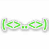 ALIEN Japans Emoticon Sticker (Voorkant)