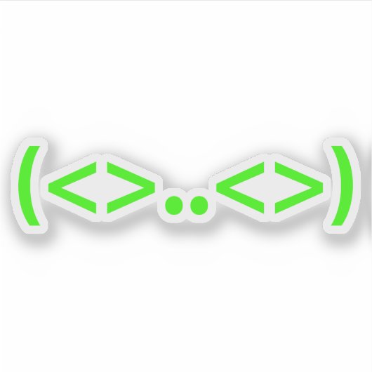 ALIEN Japans Emoticon Sticker (Voorkant)