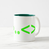 ALIEN Japans Emoticon Tweekleurige Koffiemok (Voorkant rechts)