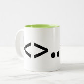 ALIEN Japans Emoticon Tweekleurige Koffiemok (Voorkant links)