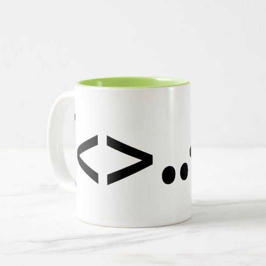 ALIEN Japans Emoticon Tweekleurige Koffiemok (Voorkant links)