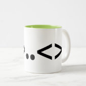 ALIEN Japans Emoticon Tweekleurige Koffiemok (Voorkant rechts)