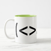 ALIEN Japans Emoticon Tweekleurige Koffiemok (Links)