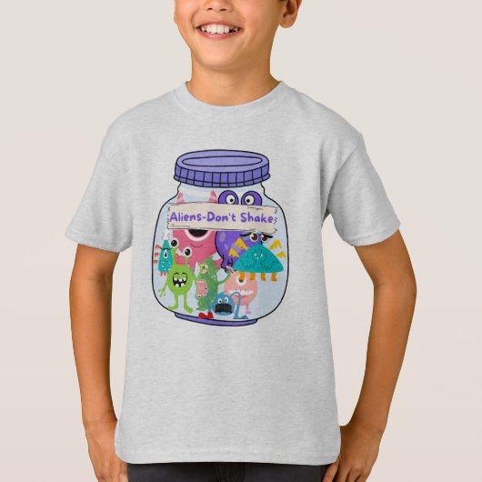 Alien Jar Schud de Aliens niet T-shirt (Voorkant)