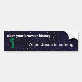 Alien Jesus komt met bumpersticker