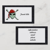 Alien Jolly Roger met Sterrenachtergrond Visitekaartje (Voorkant / Achterkant)