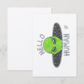 Alien-kaarten Bedankkaart (Voorkant / Achterkant)