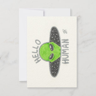 Alien-kaarten Bedankkaart