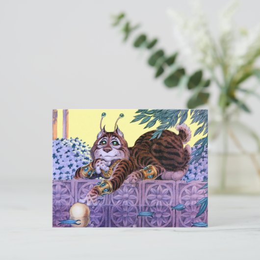 Alien Kat Briefkaart (Staand voorkant)