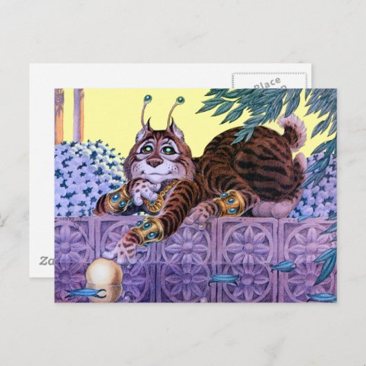 Alien Kat Briefkaart (Voorkant / Achterkant)