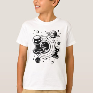 Alien kat katten ufo ruimte kitten huisdieren cade t-shirt