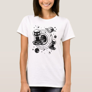 Alien kat katten ufo ruimte kitten huisdieren cade t-shirt