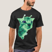 Alien Kat Meme Grappige Dwaas Ruimte Kitty T-shirt (Voorkant)