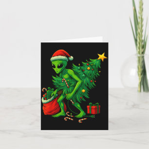 Alien Kerstboom Lichtjes Xmas Jongens Mannen Kaart