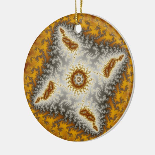 Alien-kerstfractal Keramisch Ornament (Links)