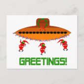 Alien Kerstmis Feestdagenkaart (Voorkant)