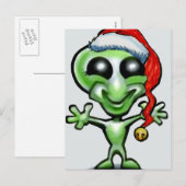 Alien Kerstmis Feestdagenkaart (Voorkant / Achterkant)