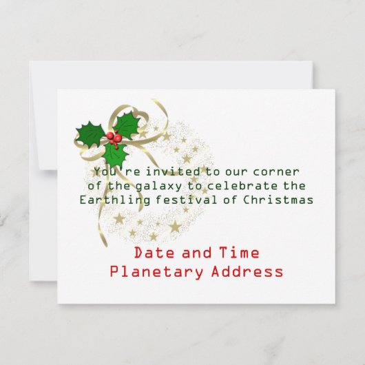 Alien Kerstmis Kaart (Achterkant)