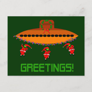 Alien Kerstmis Kaart