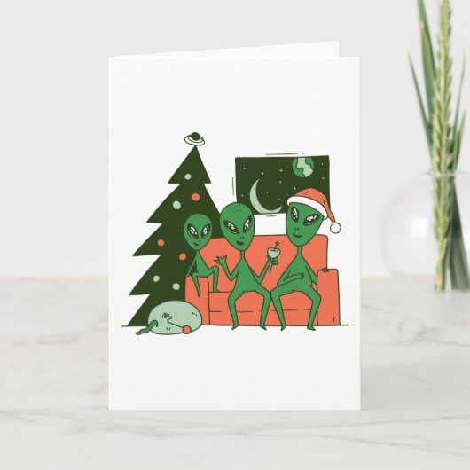 Alien Kerstmis Kaart (Voorkant)