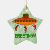 Alien Kerstmis Keramisch Ornament (Rechts)