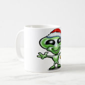 Alien Kerstmis Koffiemok (Voorkant links)