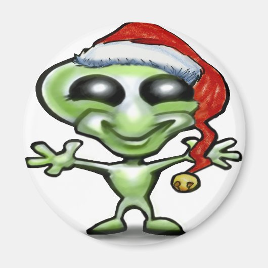 Alien Kerstmis Magneet (Voorkant)