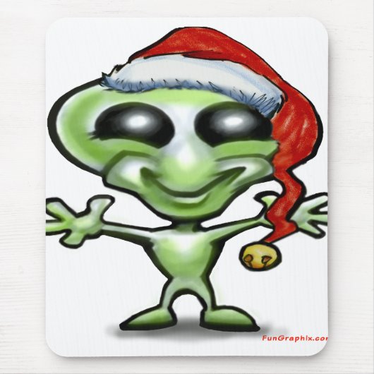 Alien Kerstmis Muismat (Voorkant)