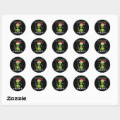 Alien Kersttrui Geloof Grappige Xmas Alien S Ronde Sticker (Vel)