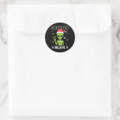 Alien Kersttrui Geloof Grappige Xmas Alien S Ronde Sticker (Tas)