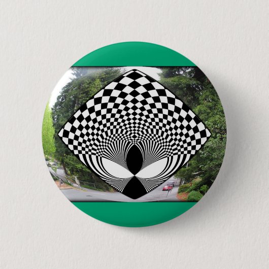 Alien kijkt naar jou! ronde button 5,7 cm (Voorkant)