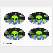 Alien Kilroy Ovale Sticker (Vel)