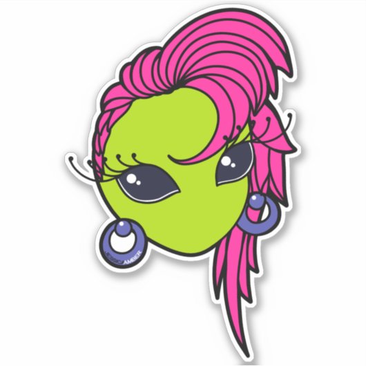 Alien Kiss-Cut Sticker 80 jaar (Voorkant)