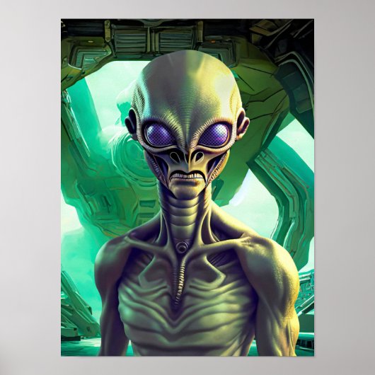 Alien - Kleine Groene Mannen Poster 12 x 16 (Voorkant)