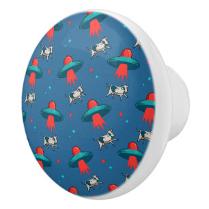 Alien Koe Ontvoering Keramische Knop