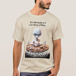 Alien koffieliefhebber t-shirt