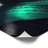 Alien Lady houdt transparant glazen object vast Perfect Poster (Hoek)