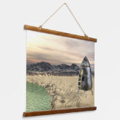 Alien Lander Hangend Wandkleed (Gebogen)