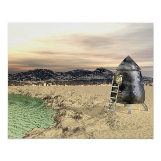 Alien Lander Poster (Voorkant)
