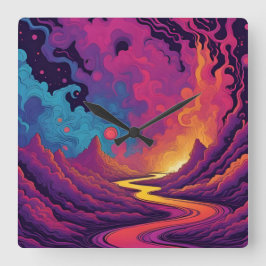 Alien Lands Vierkante Klok