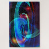 Alien Landscape Abstracte kleuren Legpuzzel (Verticaal)