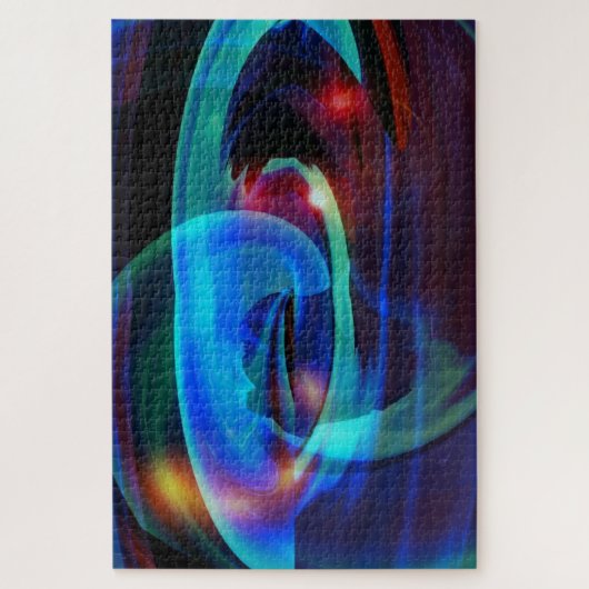 Alien Landscape Abstracte kleuren Legpuzzel (Verticaal)